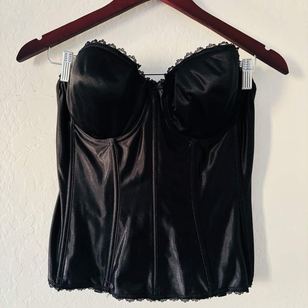 Elegant Black Corset Bustier Top